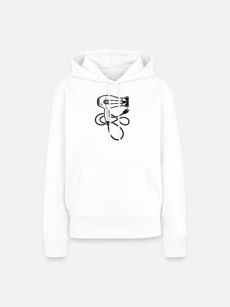 Haartrockner für Friseursalon - Frauen Premium Bio Hoodie - Weiß