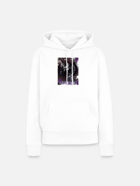 Void Guardian Dunkle Fantasy Kosmische Dämonen-Grafik - Frauen Premium Bio Hoodie - Weiß