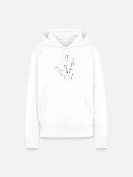 Fels - Frauen Premium Bio Hoodie - Weiß