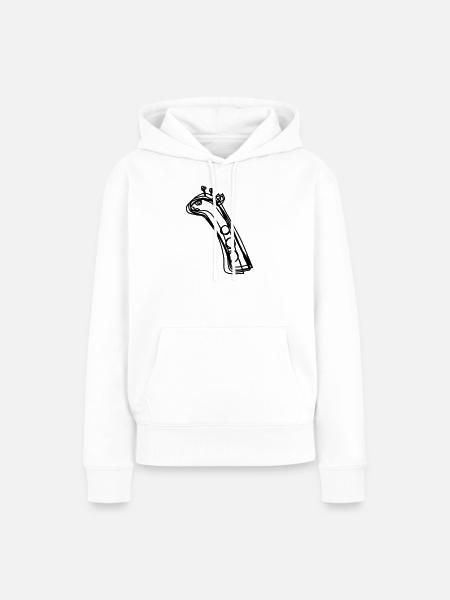 Giraffe handgezeichnet - Frauen Premium Bio Hoodie - Weiß