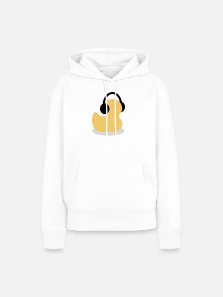 Kopfhörerente im Puls-Design - Frauen Premium Bio Hoodie - Weiß