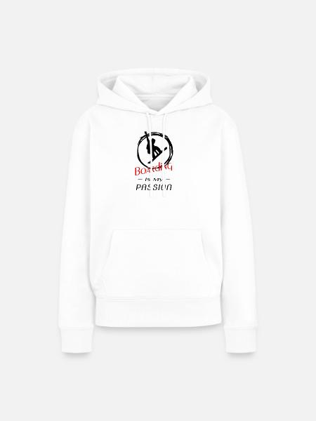 Boarding - Frauen Premium Bio Hoodie - Weiß