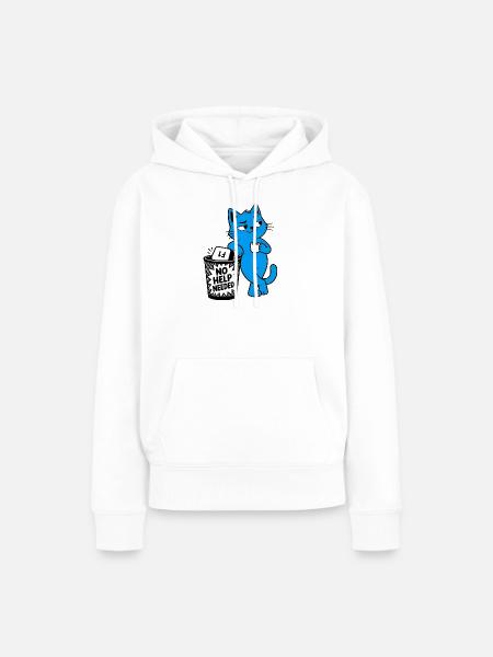 Chat-Geek-Rebell – Keine Hilfe gebraucht - Frauen Premium Bio Hoodie - Weiß