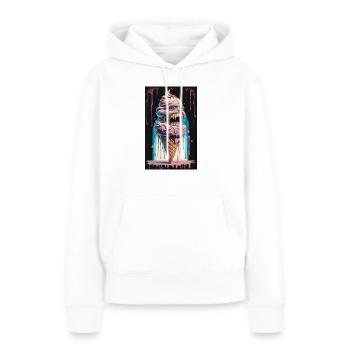 Eis Eis Scream - Frauen Premium Bio Hoodie - Weiß - Vorne - Julia (174cm)
