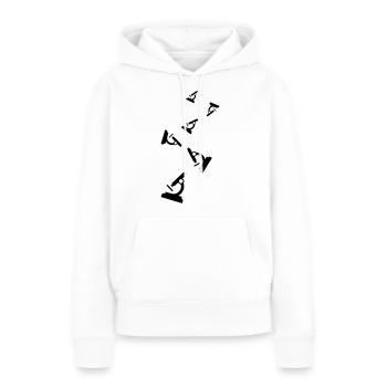 Icône de microscope - Sweat à capuche Premium bio Femme - blanc - Devant - Julia (174cm)
