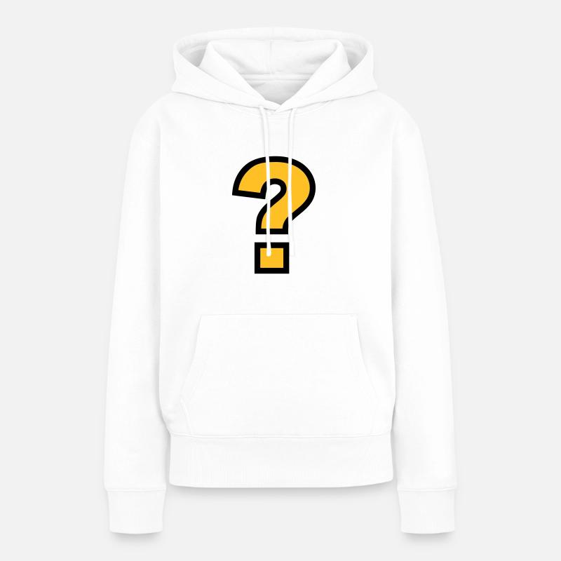 point d'interrogation - Sweat à capuche Premium bio Femme - blanc