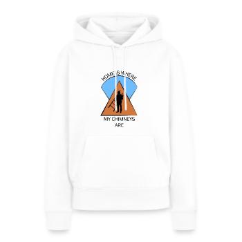 Ramoneur Ramoneur Ramoneur - Sweat à capuche Premium bio Femme - blanc - Devant - Julia (174cm)
