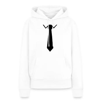 Krawatte - Frauen Premium Bio Hoodie - Weiß - Vorne - Julia (174cm)