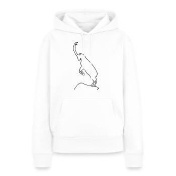 Capricorn - Sweat à capuche Premium bio Femme - blanc - Devant - Julia (174cm)
