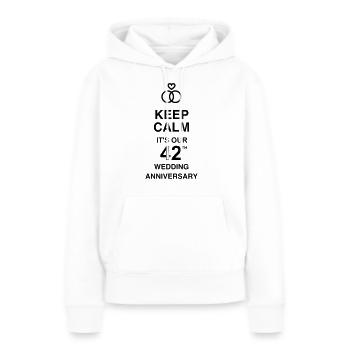 42 - Birthday Wedding - Marriage - Love - Frauen Premium Bio Hoodie - Weiß - Vorne - Julia (174cm)
