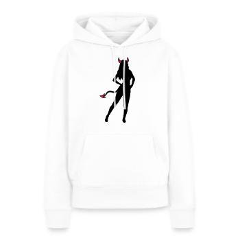 Teufel Hot Girl - Frauen Premium Bio Hoodie - Weiß - Vorne - Julia (174cm)