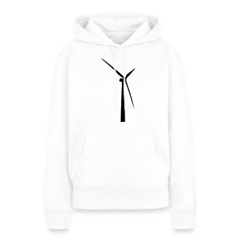 Windrad - Frauen Premium Bio Hoodie - Weiß - Vorne - Julia (174cm)