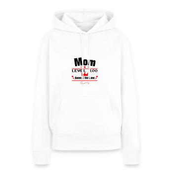 Mom Level 100: Queen of the Game, Mother's Day Gift - Women’s Premium Organic Hoodie - white - Front - Julia (174cm)