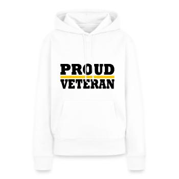 VÉTÉran - Sweat à capuche Premium bio Femme - blanc - Devant - Julia (174cm)