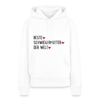 Beste Schwiegermutter der Welt - Frauen Premium Bio Hoodie - Weiß - Vorne - Julia (174cm)