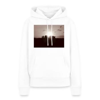 Stein Henge - Frauen Premium Bio Hoodie - Weiß - Vorne - Julia (174cm)