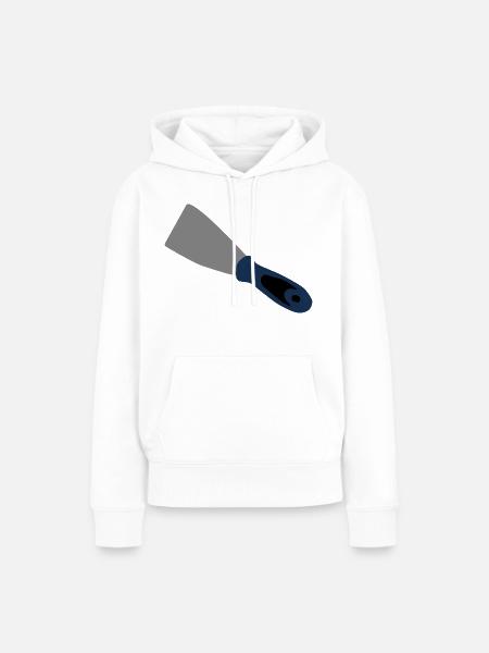 Malerspachtel - Frauen Premium Bio Hoodie - Weiß