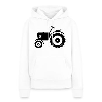Tracteur Agricole / Mototracteur / Machine Agricol - Sweat à capuche Premium bio Femme - blanc - Devant - Julia (174cm)