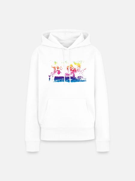 bmx - Frauen Premium Bio Hoodie - Weiß
