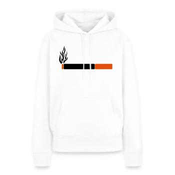 cigarette clope cigarete symbole icone - Sweat à capuche Premium bio Femme - blanc - Devant - Julia (174cm)