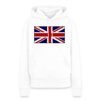 Puzzle Union Jack Flag - Sweat à capuche Premium bio Femme - blanc - Devant - Julia (174cm)