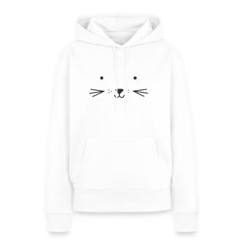 Süßes Katzengesicht - Frauen Premium Bio Hoodie - Weiß - Vorne - Julia (174cm)