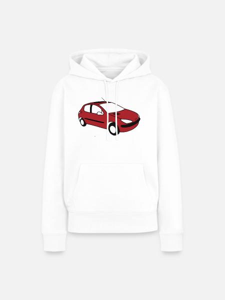 Pyzio - Frauen Premium Bio Hoodie - Weiß