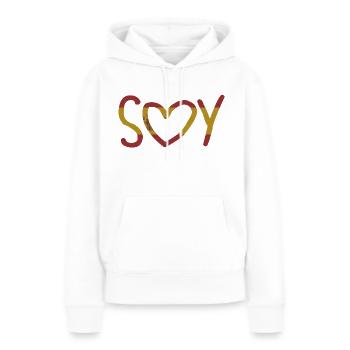 SOJA ESPANA - Frauen Premium Bio Hoodie - Weiß - Vorne - Julia (174cm)