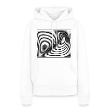 Vagues Vagues Abstraites - Sweat à capuche Premium bio Femme - blanc - Devant - Julia (174cm)