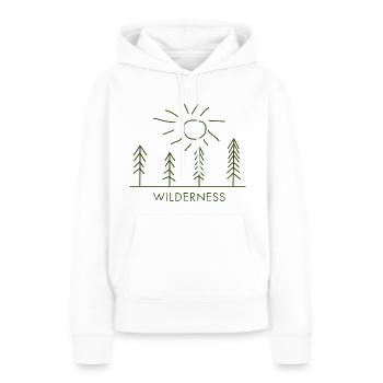 Désert - Sweat à capuche Premium bio Femme - blanc - Devant - Julia (174cm)