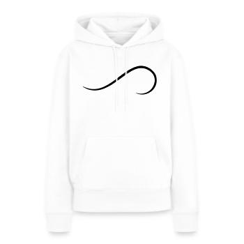 Fioritures décors élément ligne incurvée - Sweat à capuche Premium bio Femme - blanc - Devant - Julia (174cm)