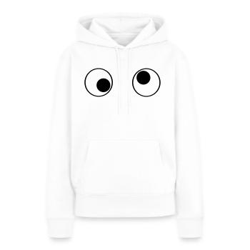 Yeux funny - Sweat à capuche Premium bio Femme - blanc - Devant - Julia (174cm)