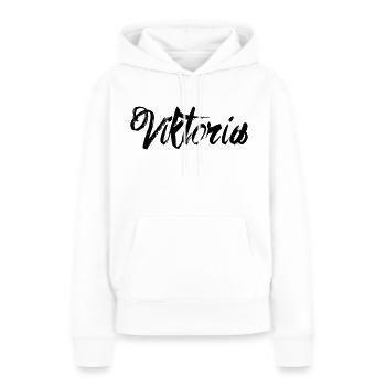 Viktoria - Frauen Premium Bio Hoodie - Weiß - Vorne - Julia (174cm)