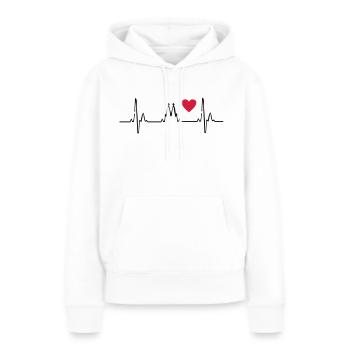cologne - Sweat à capuche Premium bio Femme - blanc - Devant - Julia (174cm)