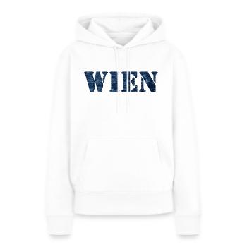 WIEN - Frauen Premium Bio Hoodie - Weiß - Vorne - Julia (174cm)
