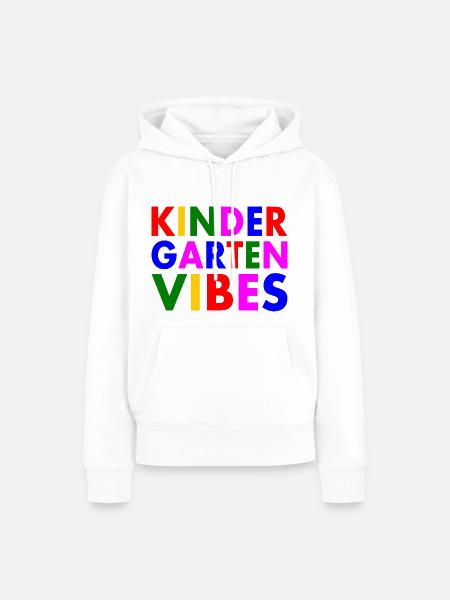 kindergarten vibes - Frauen Premium Bio Hoodie - Weiß