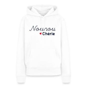 Ma Nounou Chérie Cadeau Meilleure Nounou - Sweat à capuche Premium bio Femme - blanc - Devant - Julia (174cm)