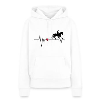 Cavalier Dressage Heartbeat - Sweat à capuche Premium bio Femme - blanc - Devant - Julia (174cm)