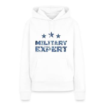 Military Expert - Frauen Premium Bio Hoodie - Weiß - Vorne - Julia (174cm)