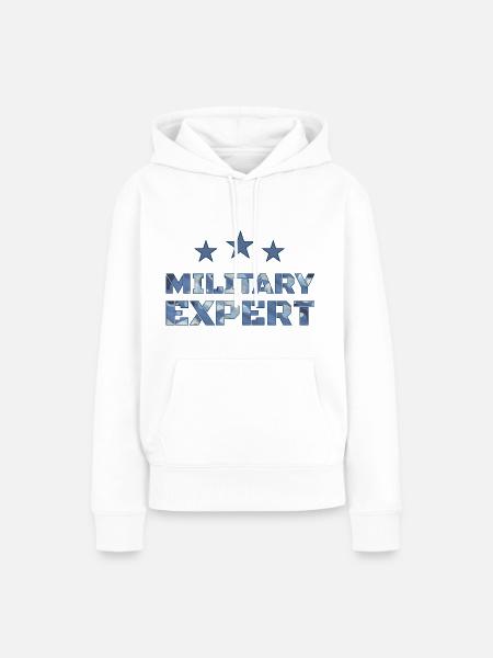 Military Expert - Frauen Premium Bio Hoodie - Weiß