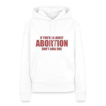 Abtreibung Abtreibungsrecht - Demonstration - Frauen Premium Bio Hoodie - Weiß - Vorne - Julia (174cm)