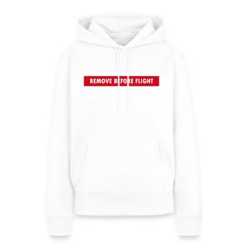 Vor dem Flug entfernen - Frauen Premium Bio Hoodie - Weiß - Vorne - Julia (174cm)