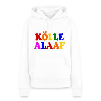 Kölle alaaf - Frauen Premium Bio Hoodie - Weiß - Vorne - Julia (174cm)