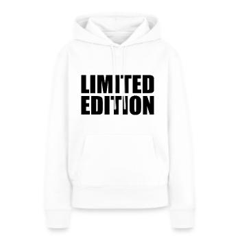 Limited edition - Sweat à capuche Premium bio Femme - blanc - Devant - Julia (174cm)