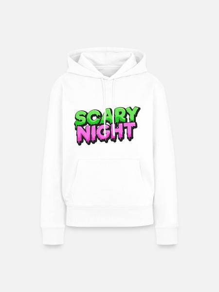Scary Night - Frauen Premium Bio Hoodie - Weiß