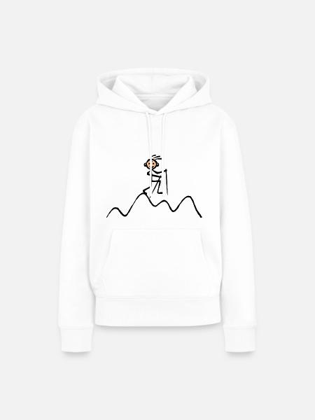 Wandern Berge Hügel Adrenalin - Frauen Premium Bio Hoodie - Weiß