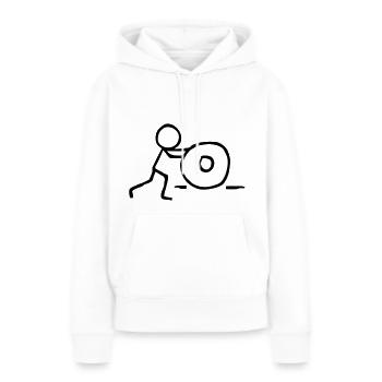 Ball schieben Panne Fitness Bewegung Sport Rollen - Frauen Premium Bio Hoodie - Weiß - Vorne - Julia (174cm)