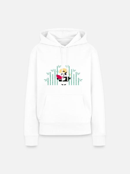 PANDALICIOUS - Frauen Premium Bio Hoodie - Weiß