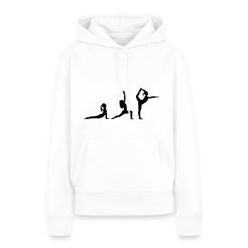 Yoga Exercise Fitness Mantra - Sweat à capuche Premium bio Femme - blanc - Devant - Julia (174cm)