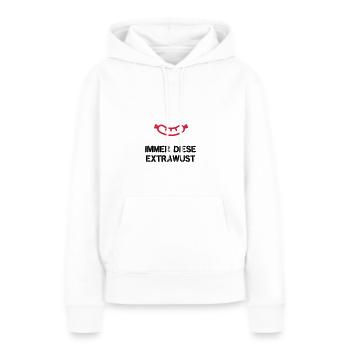 Immer diese Extrawurst - Frauen Premium Bio Hoodie - Weiß - Vorne - Julia (174cm)
